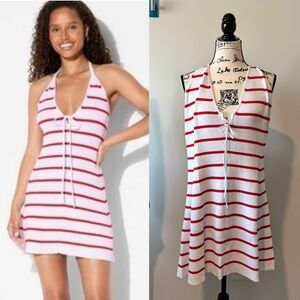 Wild Fable Plus size Women Halter Knit dress striped 2X NEW